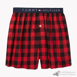 Quần boxer nam Tommy Hilfiger Organic Cotton Plaid Fashion Boxer Red